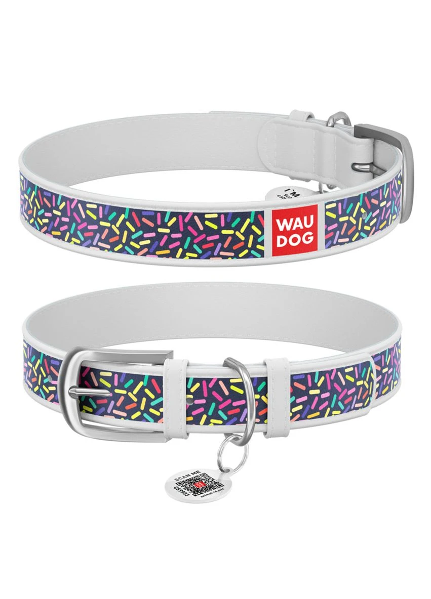 Ошейник Design Конфетти Металлическая пряжка 12 мм/21-29 см WAUDOG (279562577)
