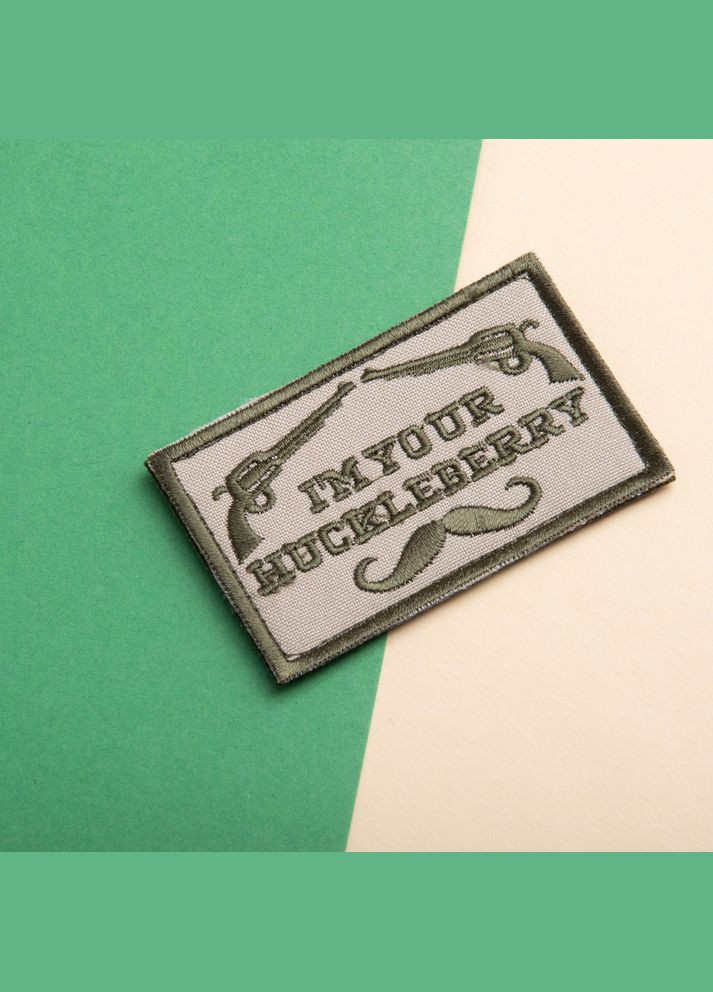 Набор шевронов 2 шт. с липучкой I am your Huckleberry 5x8 см хаки вышитый патч шеврон нашивка IDEIA (316131995)
