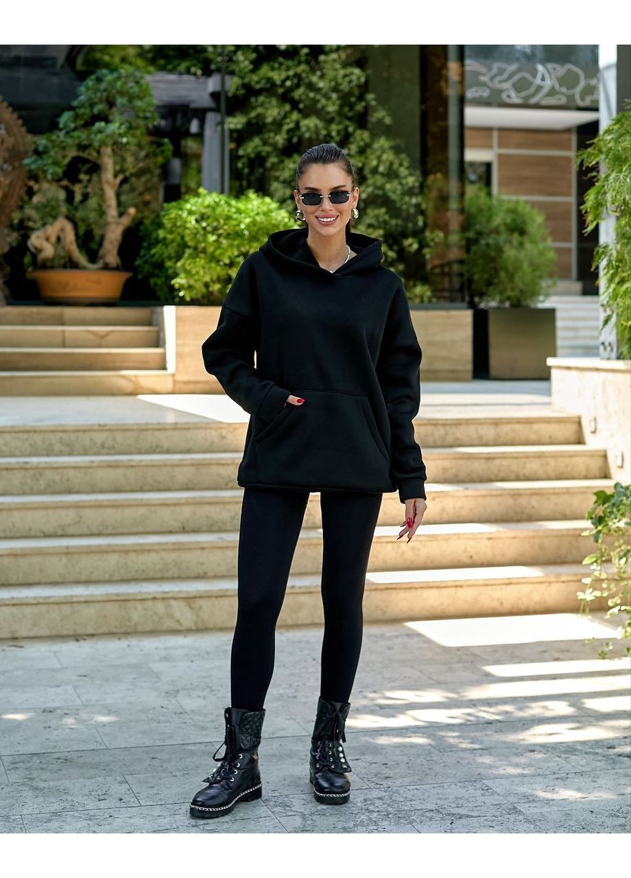 Худі батнік оверсайз тринитка гарної якості зі стразами на спині Україна (362621844)