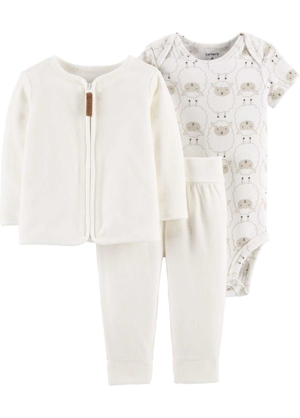 Молочный комплект (кофта, штаны, боди) Carter's