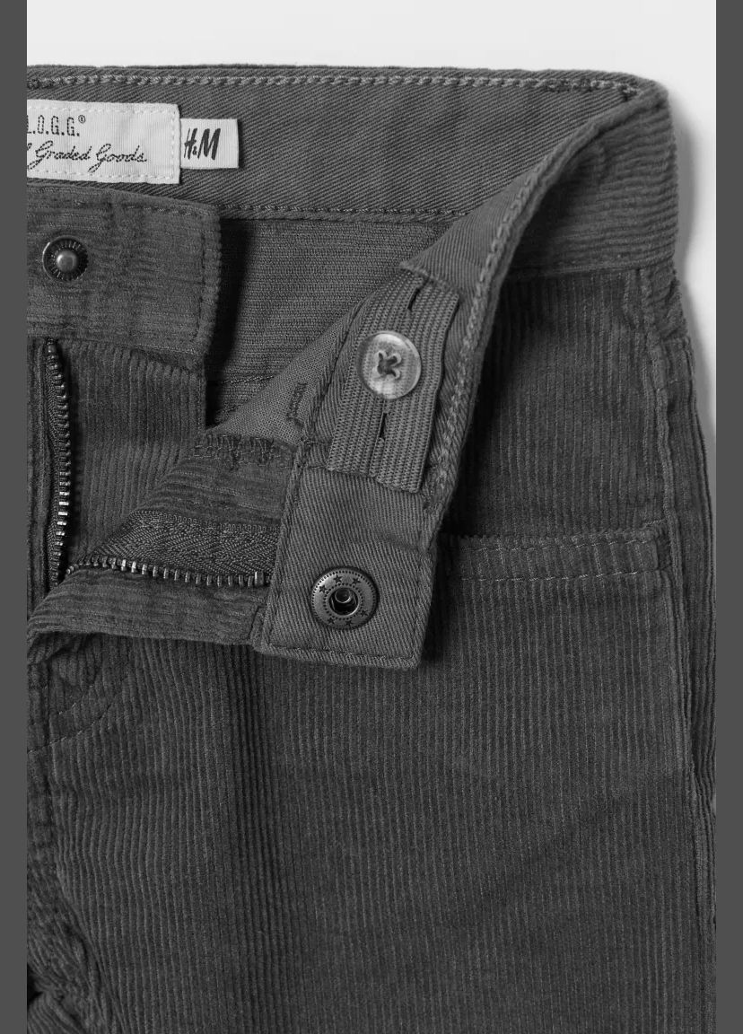 Штани Regular Fit вельветові для хлопчика L.O.G.G 0755641-001 темно-синій H&M (283608914)