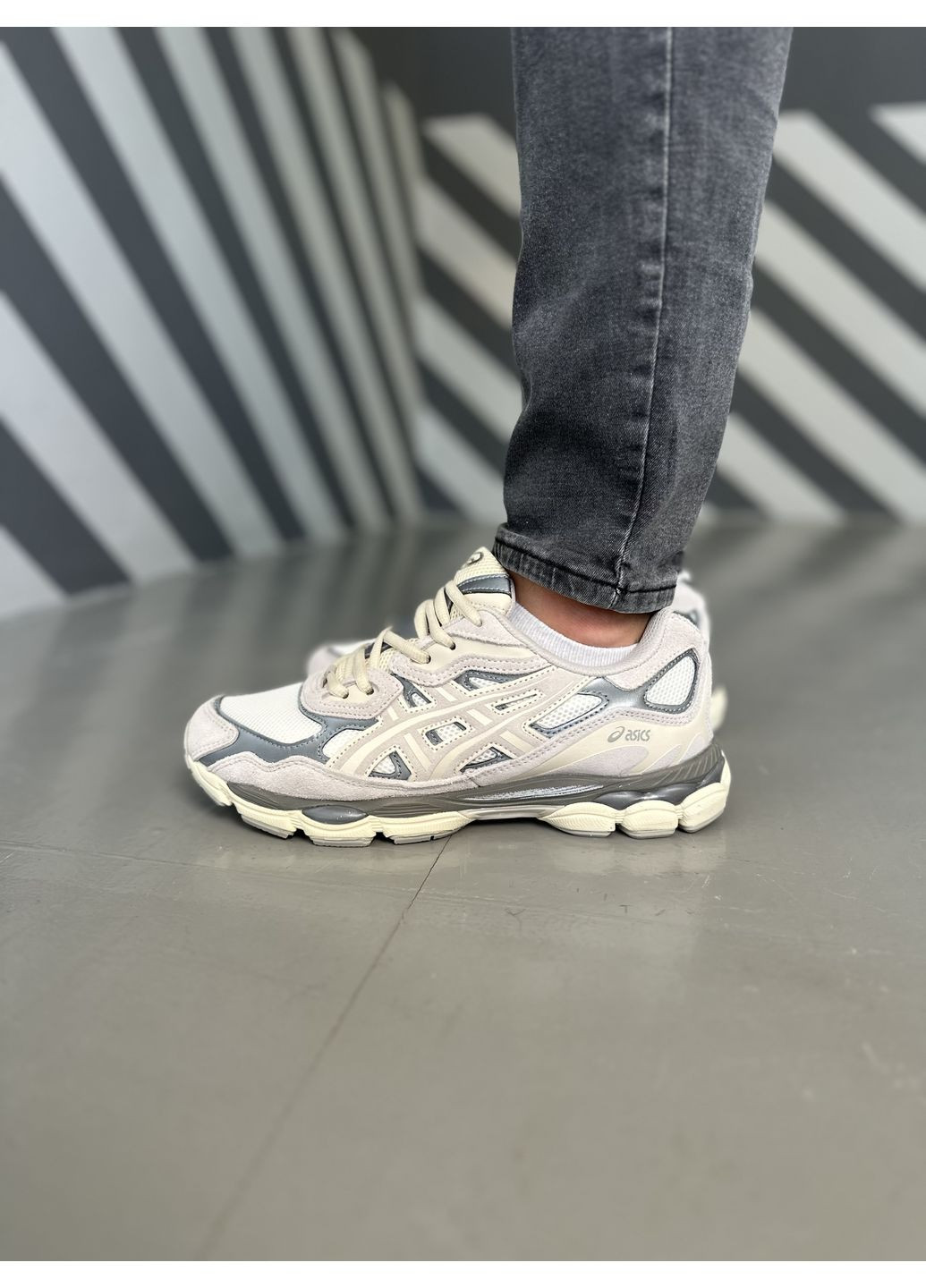 КРОСІВКИ ЖІНОЧІ ASICS GEL-NYC BEIGE АСІКС ГЕЛЬ НЮК No Brand бежеві демісезони (368885339)