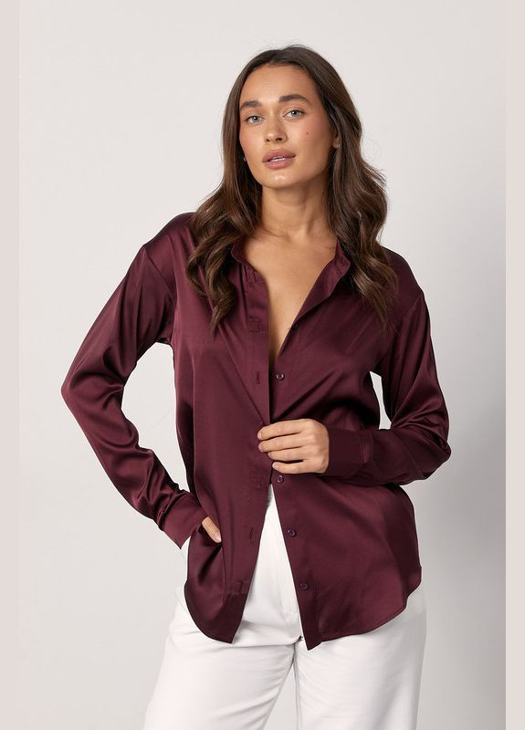 Бордовая классическая женская рубашка ARTMON