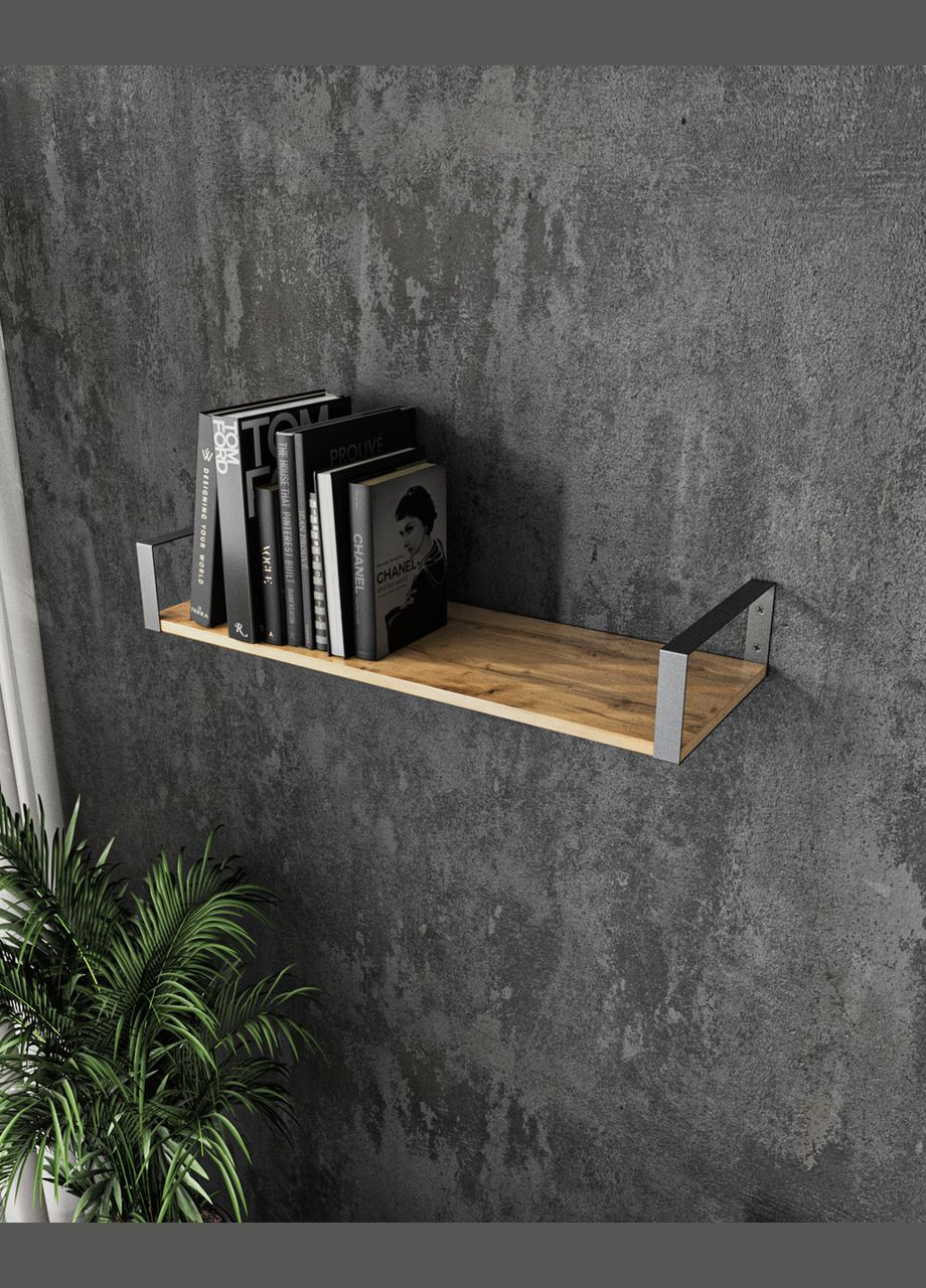 Полка настенная в стиле лофт от XR-28 прямоугольник /Черный MORELI (335422880)