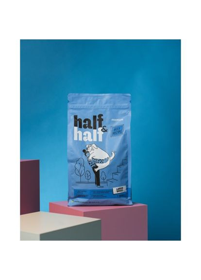 Сухий корм для дорослих собак великих порід, із яловичиною, 2 кг Half&Half (322874916)