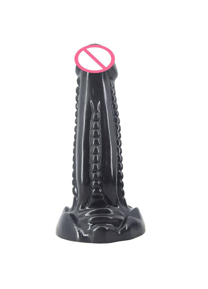 Фалоімітатор дракон FAAK дилдо товстий фаллос великі анальні пробки 17,5см (чорний) No Brand (314874517)