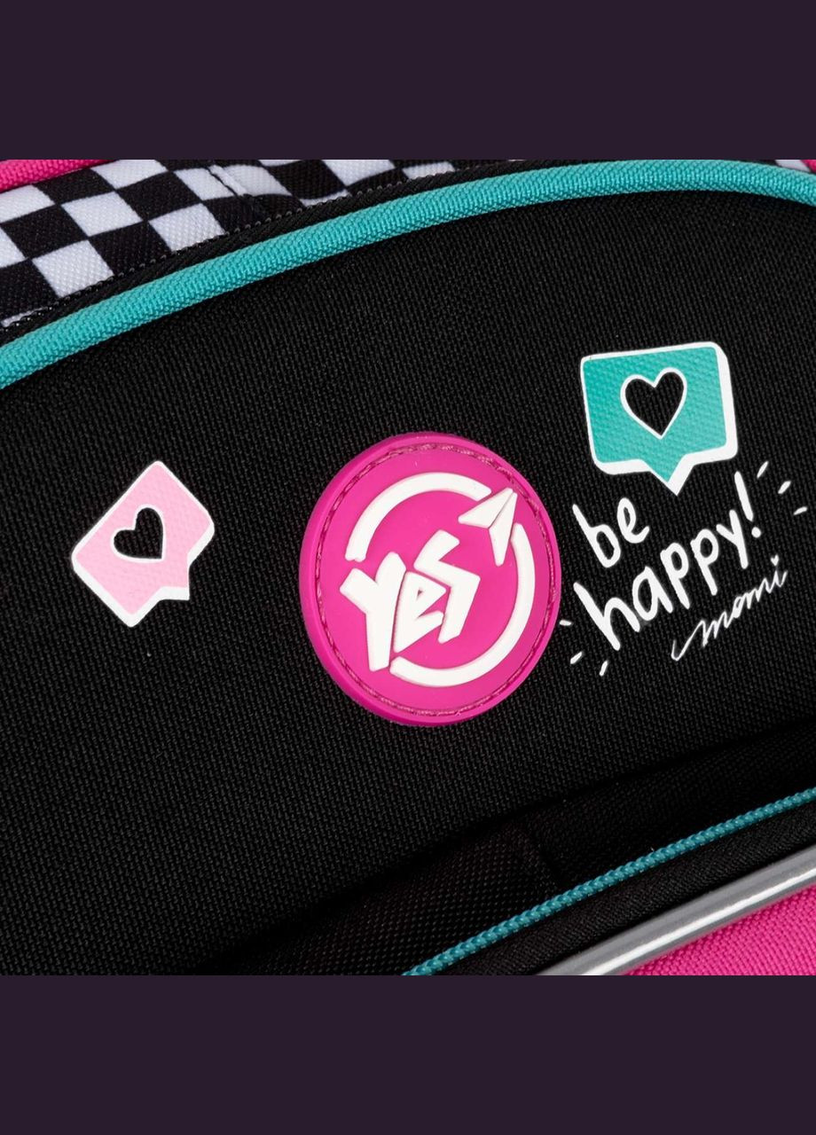 Рюкзак школьный полукаркасный S91 Lovely Smile, два отделения, фронтальный карман, боковые карманы размер 38*29*13см Yes (293510934)