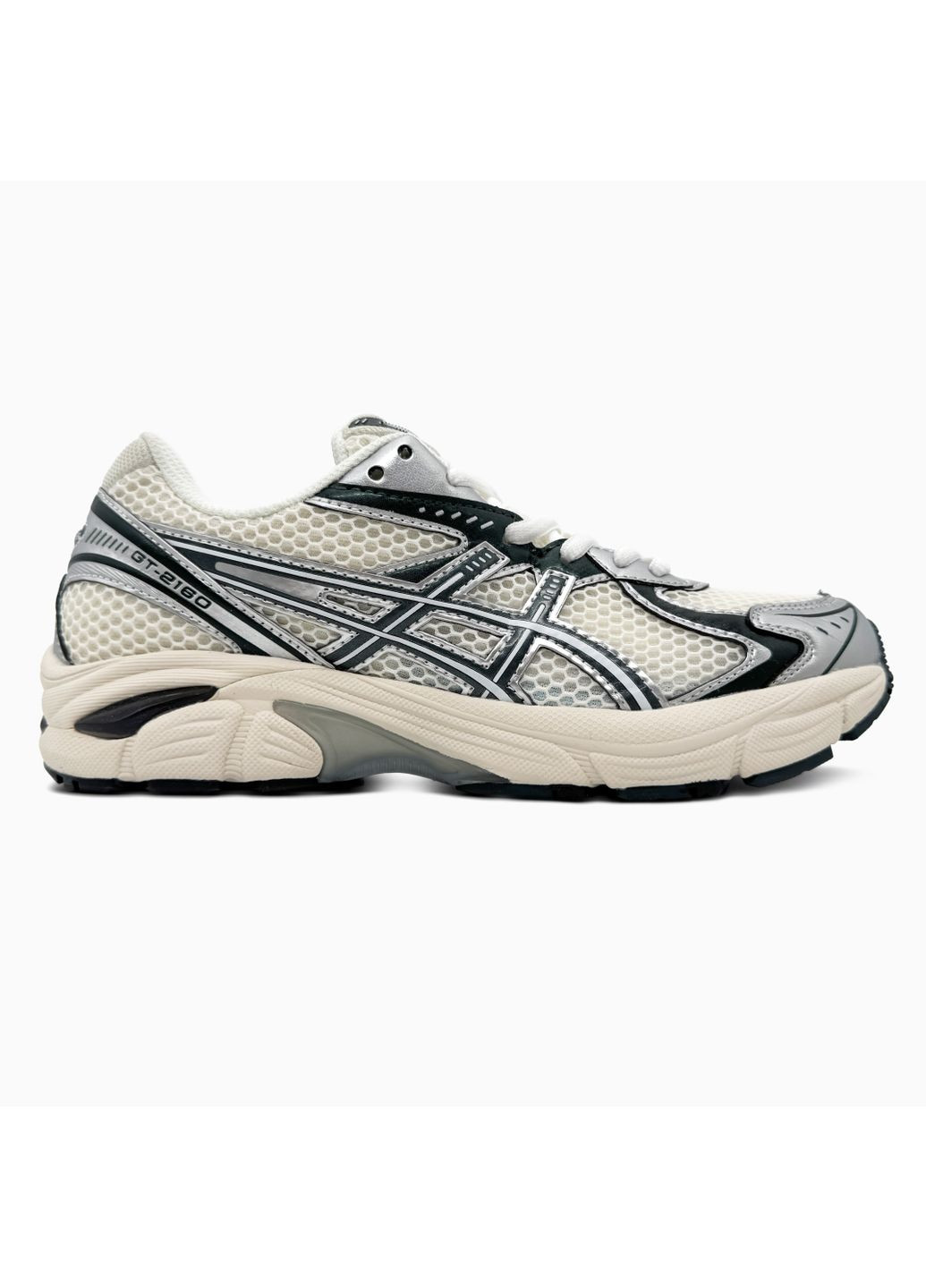 Сірі Осінні кросівки чоловічі asics gt-2160 silver / beige / dark green асікс gt-2160 No Brand