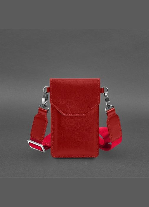 Шкіряна сумка-чохол для телефону червона (A-028553) BlankNote (327874137)