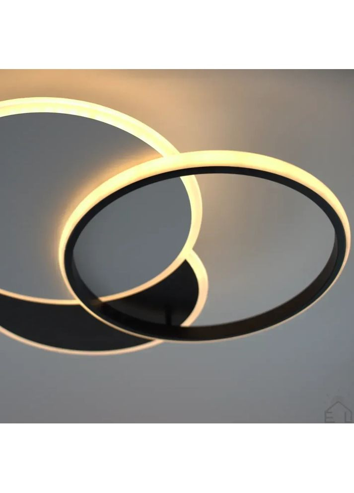 Люстра керована світлодіодна VEGA TRIPLE 3R 70 Вт 490х490х60 мм Чорно-Біла ESLLSE (365650648)