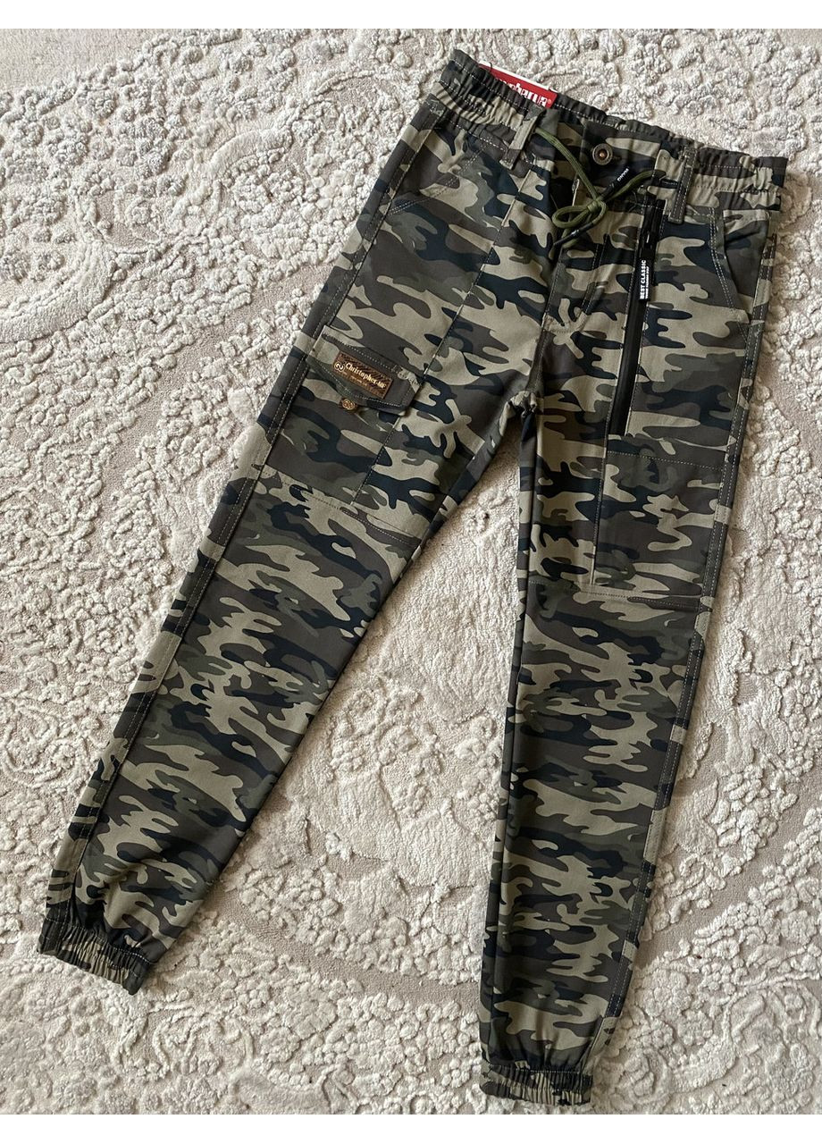 Демісезонні військові штани на хлопчика камуфляж 140 170 No Brand (369735394)