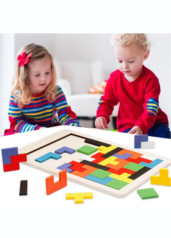 Пазл дерев'яний Тетріс No Brand (335029572)