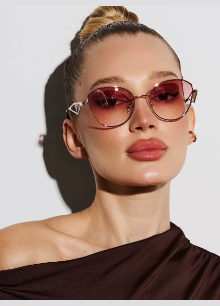 Тонированные очки для коррекции зрения в стиле Майбах -0.75 UV 400 Золото Ralph (341136780)