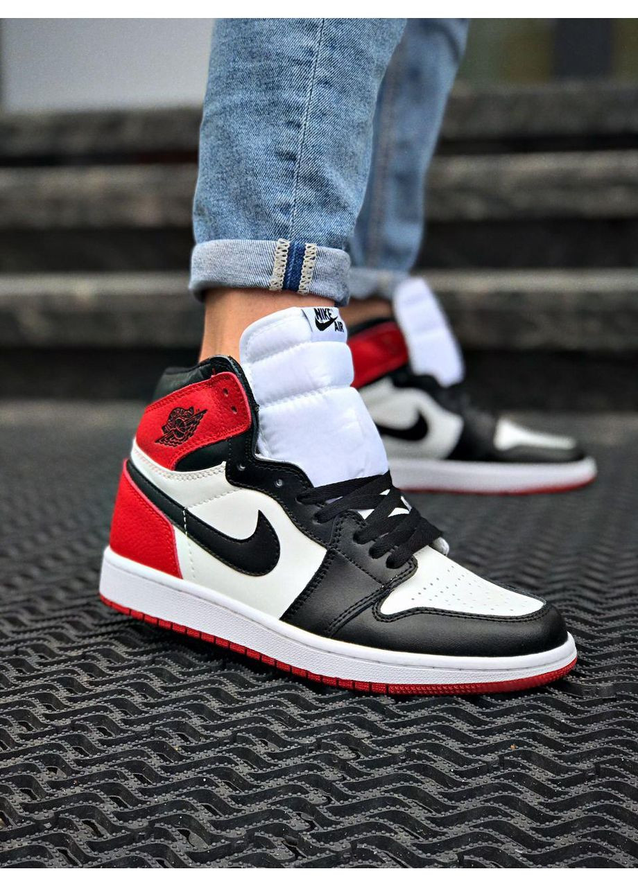 КРОСІВКИ ЖІНОЧІ NIKE AIR JORDAN 1 HIGH BLACK / RED / WHITE НАЙК АІР ДЖОРДАН No Brand чорні демісезони (368884822)