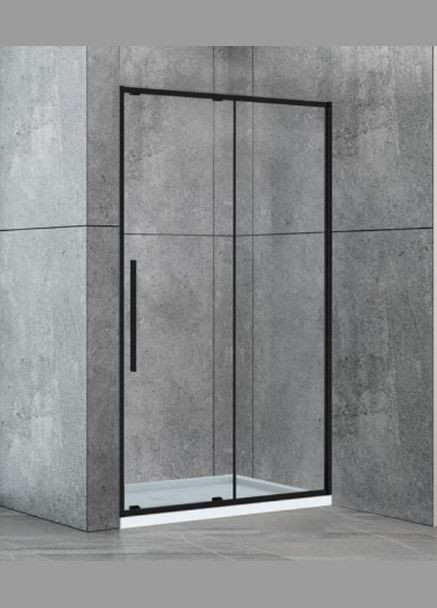 Душові двері в нішу DSL191B Black Matt розсувні, скло прозоре (120х190 см) Dusel (317287059)