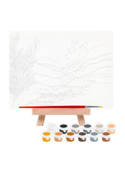 Картина по номерам (4823098540540) Rosa Star Загадковий пейзаж 15 х 20 см з мольбертом (366069232)