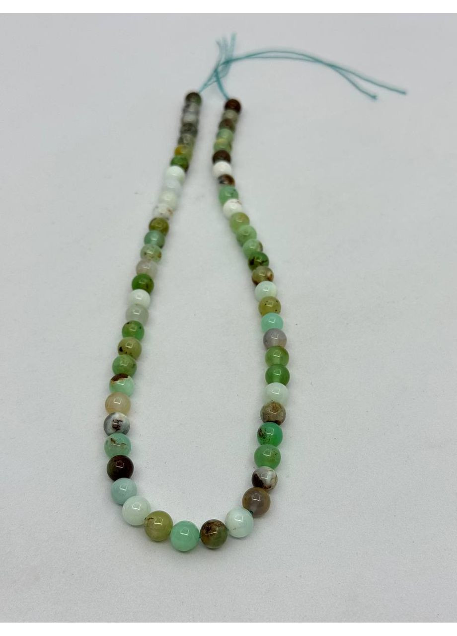 Хризопраз на нитці без застібки 6 мм 40 см Зелений No Brand (363829821)