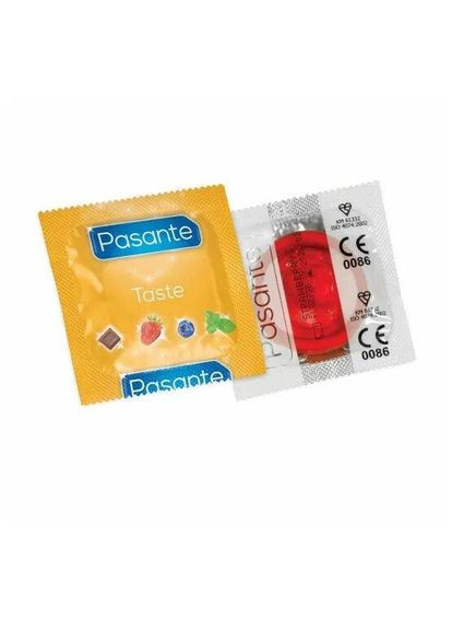 Презервативи Taste Strawberry смак полуниці — підходять для орального сексу Pasante (317206204)