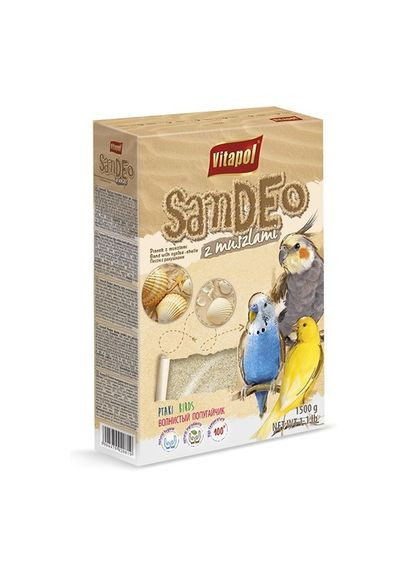 Пісок Piasek Sand with Oyster-shell для птахів, з мушлями, 1.5 кг Vitapol (339280203)