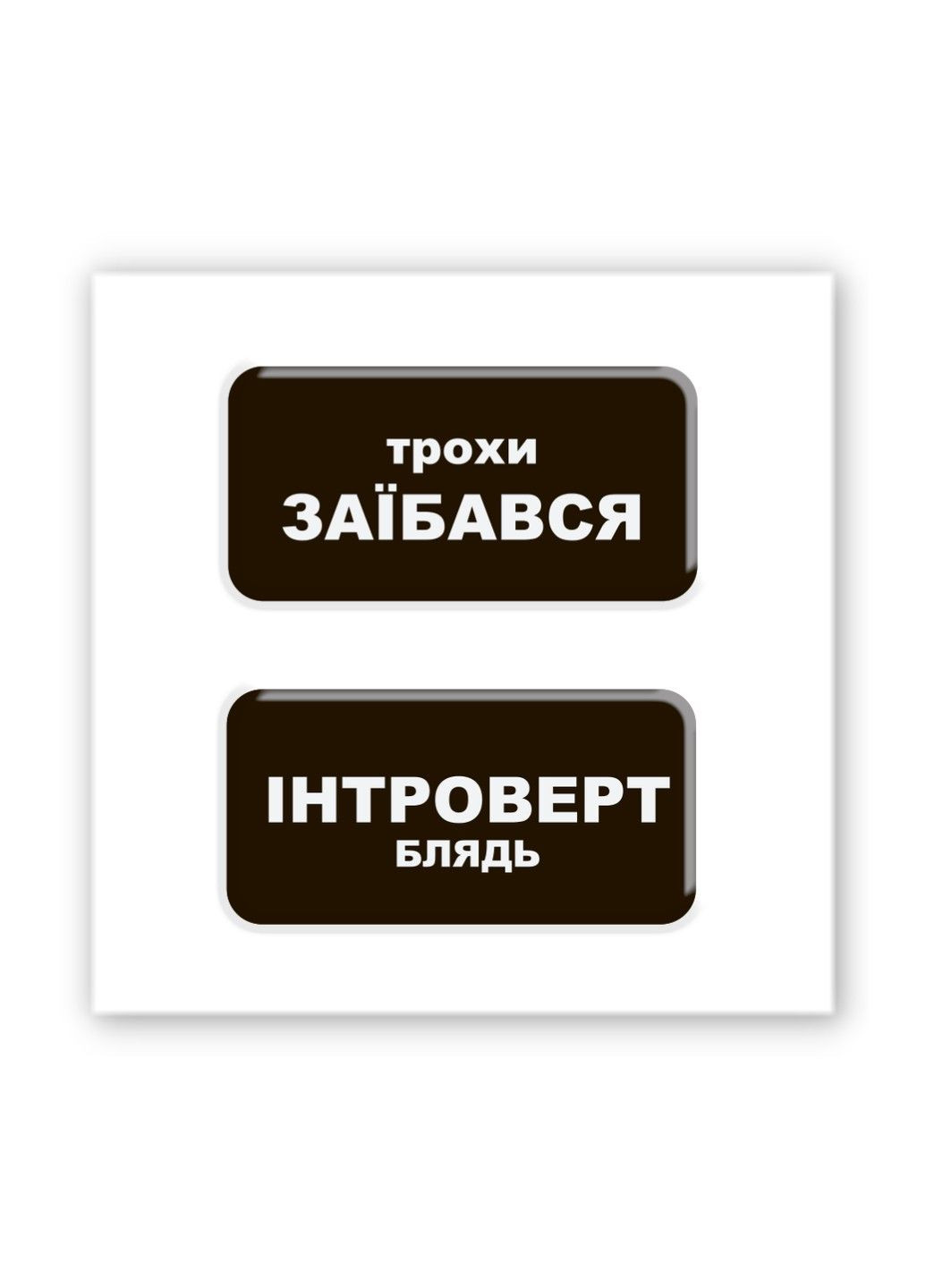 Об'ємна наліпка "Трохи Інтроверт" Tattooshka (317353553)