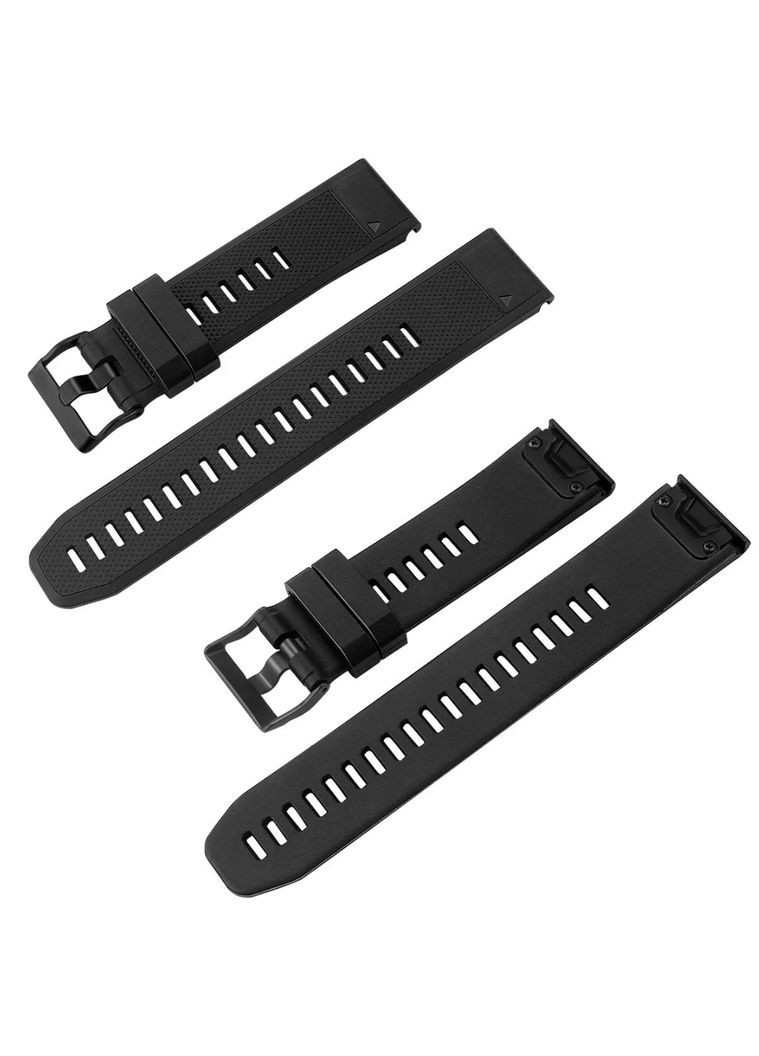 Силиконовый ремешок для часов Garmin Fenix 5 / 5 Plus / Fenix 6 / 6 Pro - Black Primo (333720217)