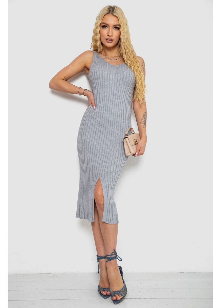 Серое платье вязаное однотонное,, 244r1795 Kulada