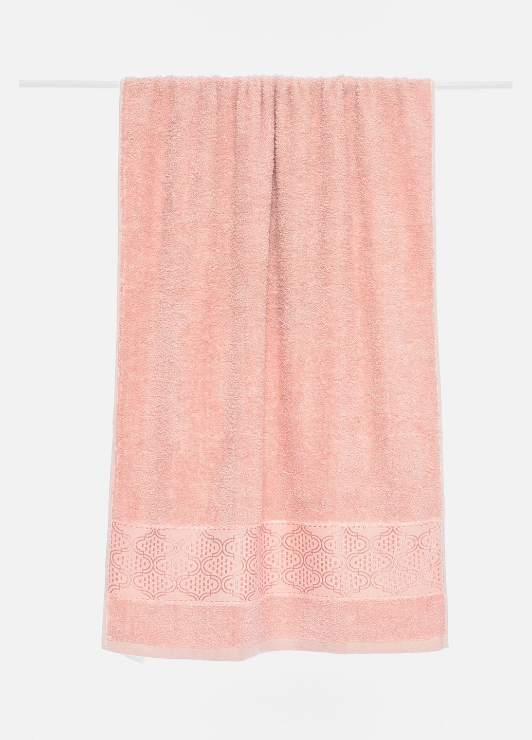 Полотенце банное махровое светло-розового цвета Let's Shop однотонный светло-розовый