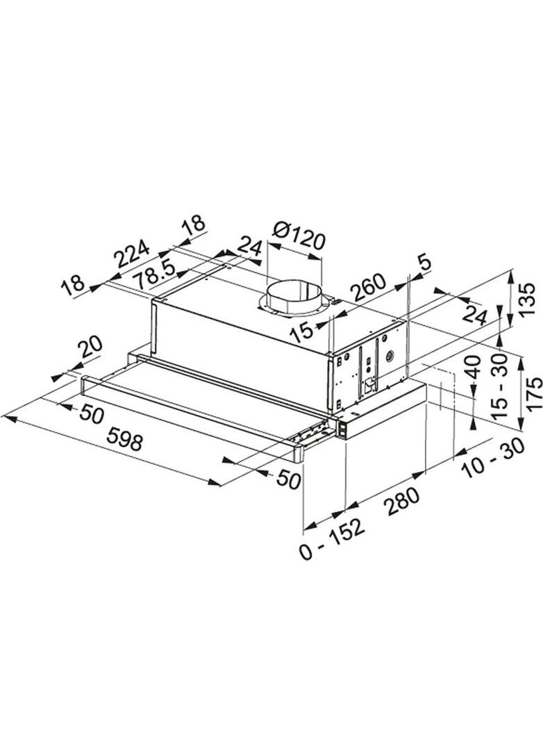 Витяжка телескопічна Flexa FTC632LBK, FRANKE (360426807)