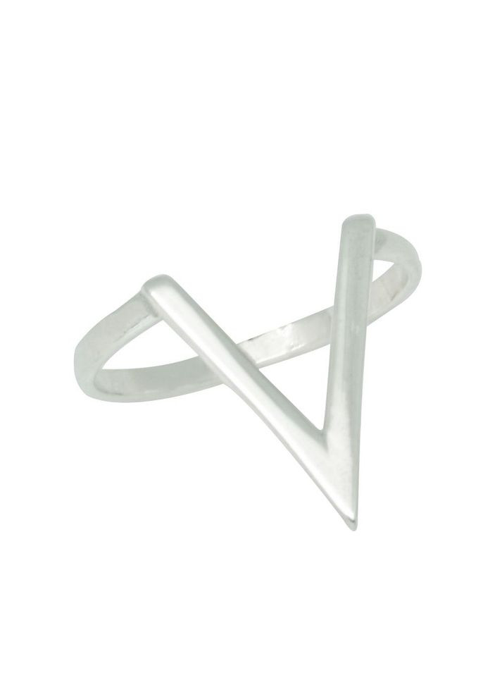 Срібна каблучка "V - образна" 19 No Brand (350667262)