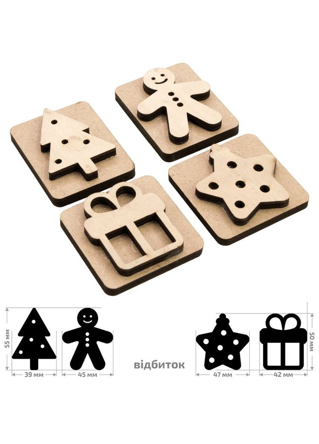 Набір штампів для вибійки №1 Зима Rosa Talent (362660486)