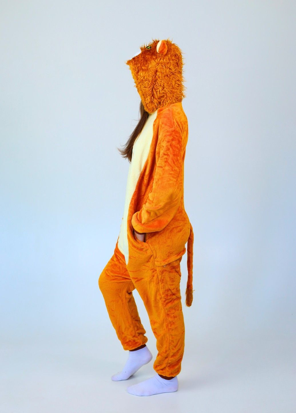 Кигуруми пижама Лев женская комбинезон оранжевый плюшевое Lalapka (362490056)