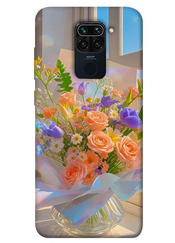 Чехол с принтом для Xiaomi Redmi Note 9, Redmi 10X для Сяоми, ксиоми редми ноте 9, редми 10Х Яркий букет No Brand (339063544)