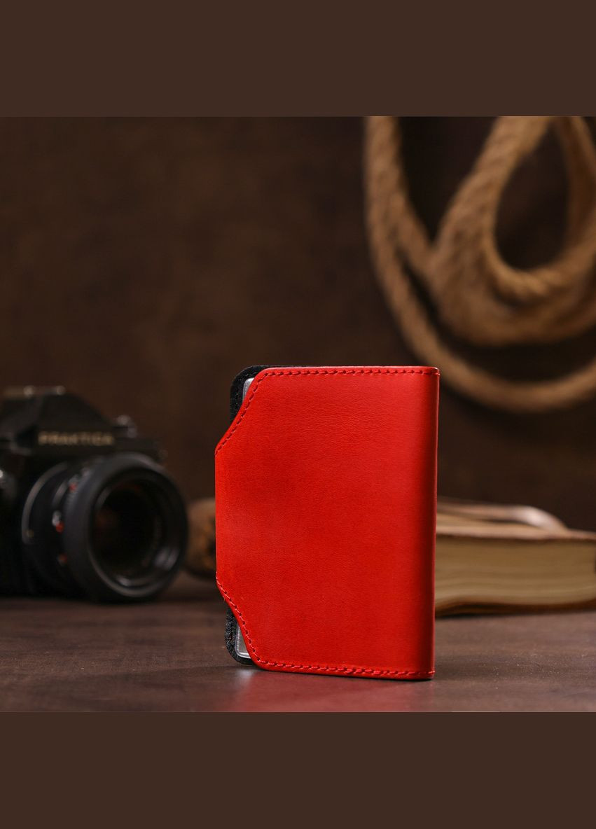 Візитниця вертикальна 13910 шкіряна Червона Shvigel (298566505)