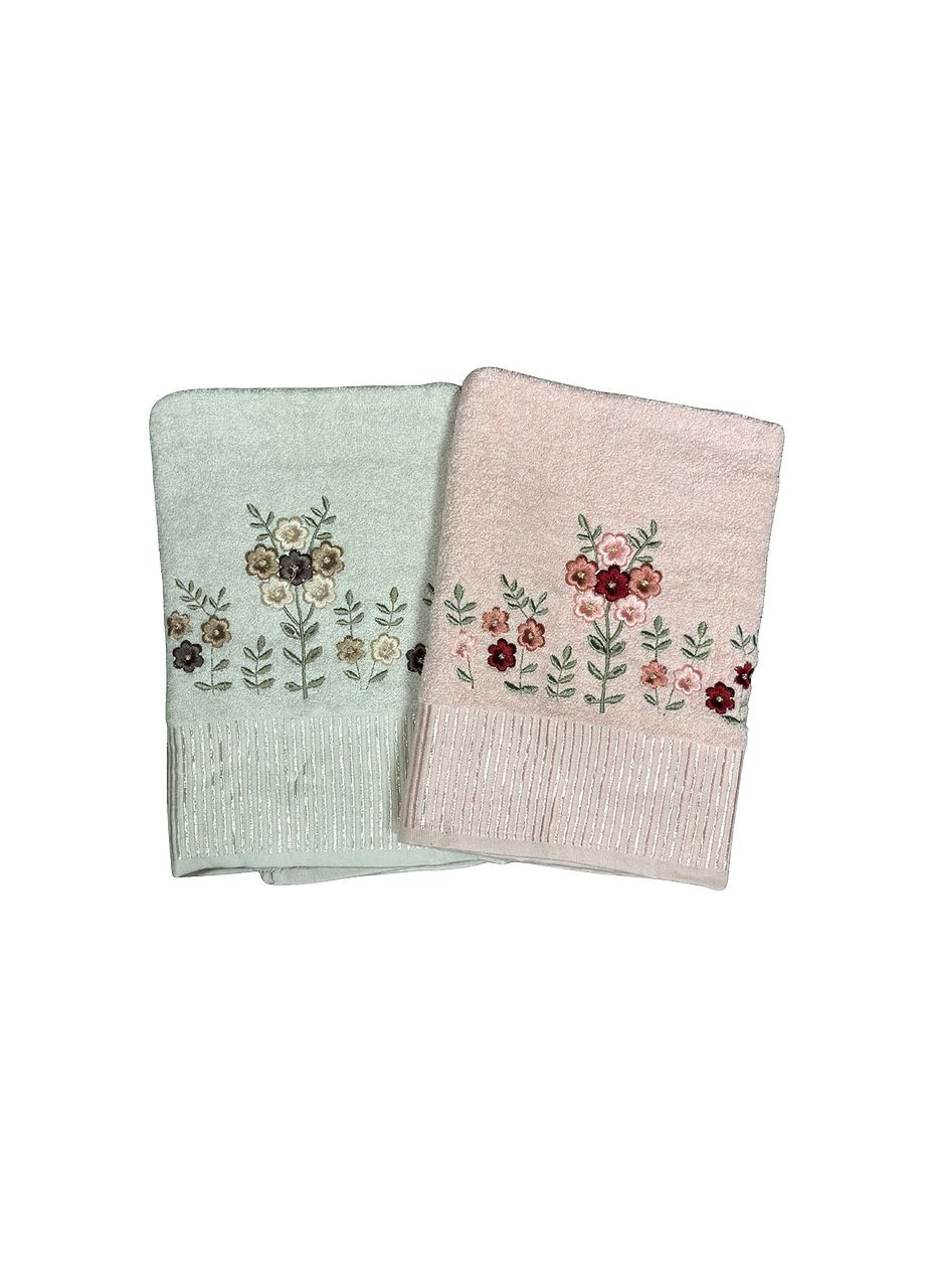 Рушники для тіла махрові бавовняні 140x70 см 2 шт. Mallory Home RR135 Malloory Home комбінований