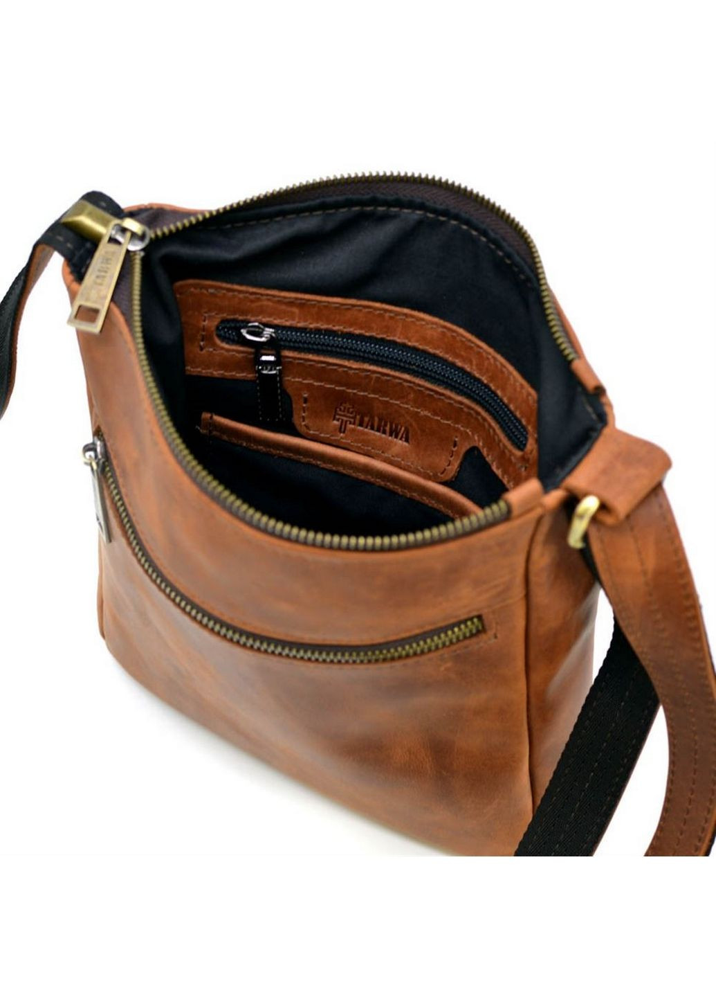 Чоловіча шкіряна сумка через плече 22х25.5х3.5 см TARWA (315871483)