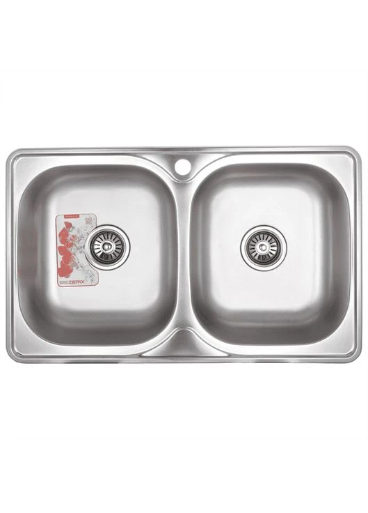 Мойка кухонная Z7848D-08-180E Double (Satin) (ZS0578) Zerix (392916460)