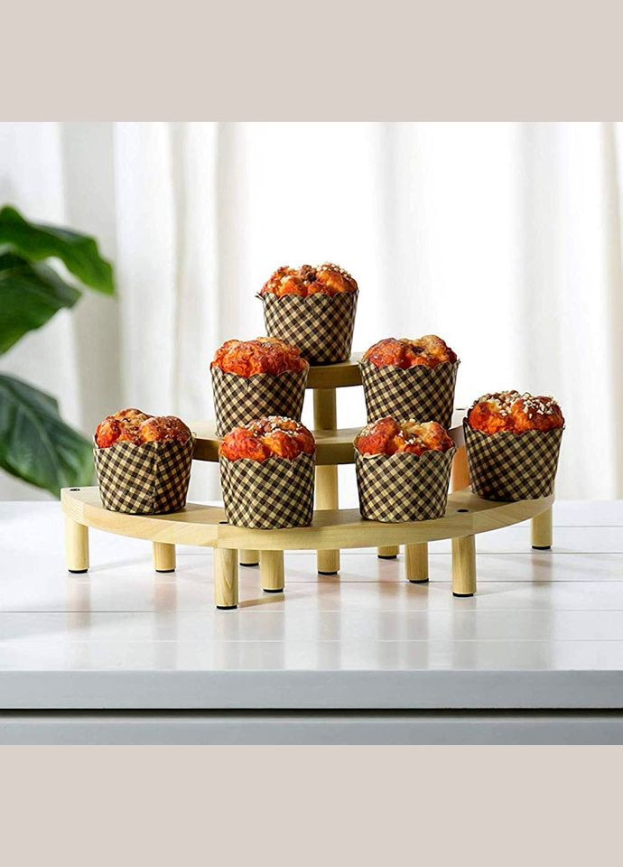 Подставка для десертов из дерева Маршмелоу бланже (КИП-000101) No Brand (327868313)