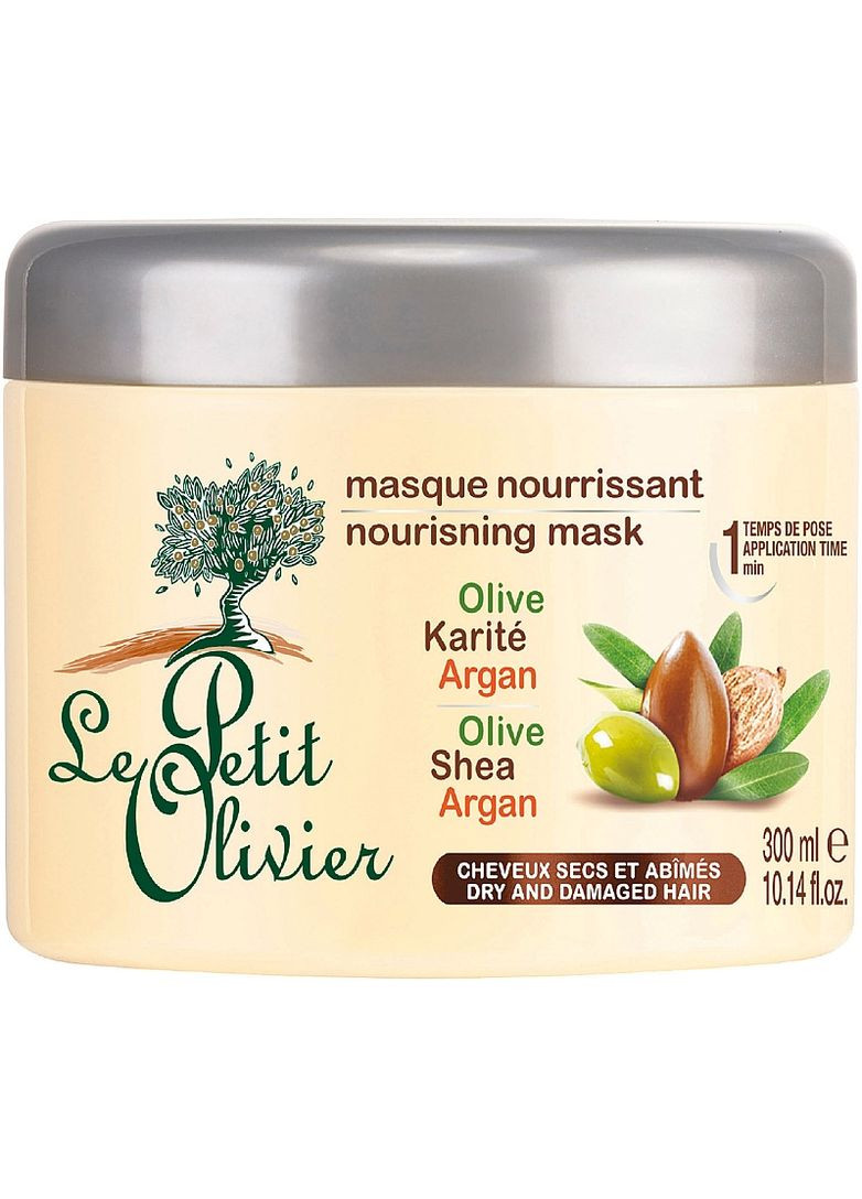 Маска для сухого і пошкодженого волосся Olive Karite Argan Masque 330ml (2-236361) Le Petit Olivier (369789387)