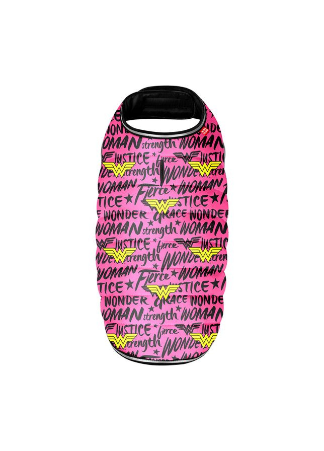 Курточка-накидка для собак Clothes, малюнок "Диво-жінка в рожевому",, А 47 см, B 68-80 см, С 42-52 см WAUDOG (279564562)