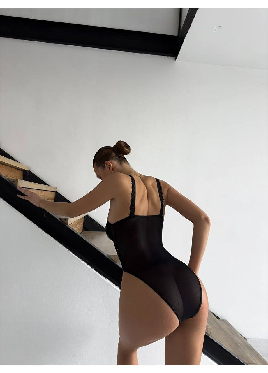 Боді прозоре елегантне з мереживом та сіткою Vital-Textile 220/66 (361853727)