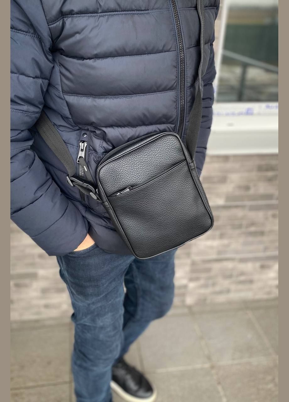 Мужская барсетка сумка через плечо черная небольшая Casual basic 2.0 No Brand (282676660)