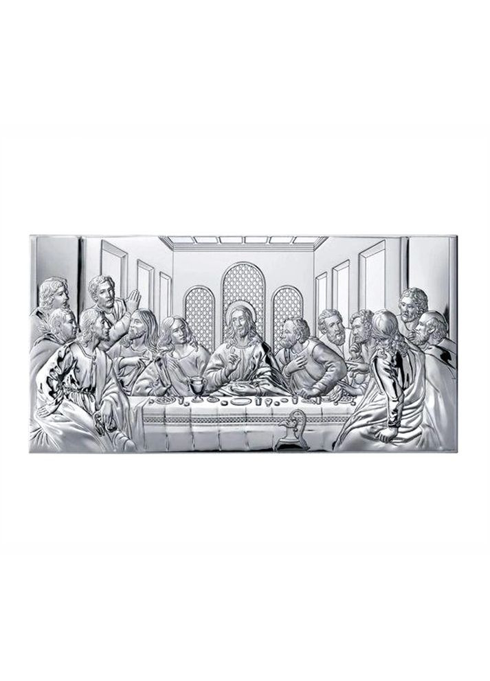 Срібна ікона картина Тайна Вечеря (65 x 32 см) 81237 8L Valenti (337363332)