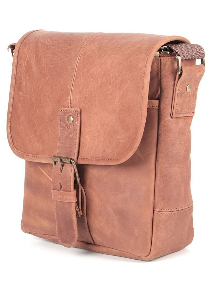 Чоловіча сумка через плече ділова натуральна шкіра з кишенями вінтажна коричнева (sku_00883) No Brand (328922723)