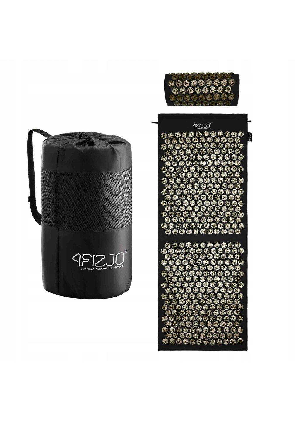 Килимок акупунктурний з валиком Classic Mat XL Аплікатор Кузнєцова Black/Gold (P-5907739315052) 4FIZJO (301733426)