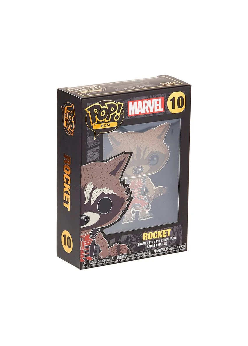 Пін Marvel Єнот Ракета емальована сталь 10 см Funko (389581684)