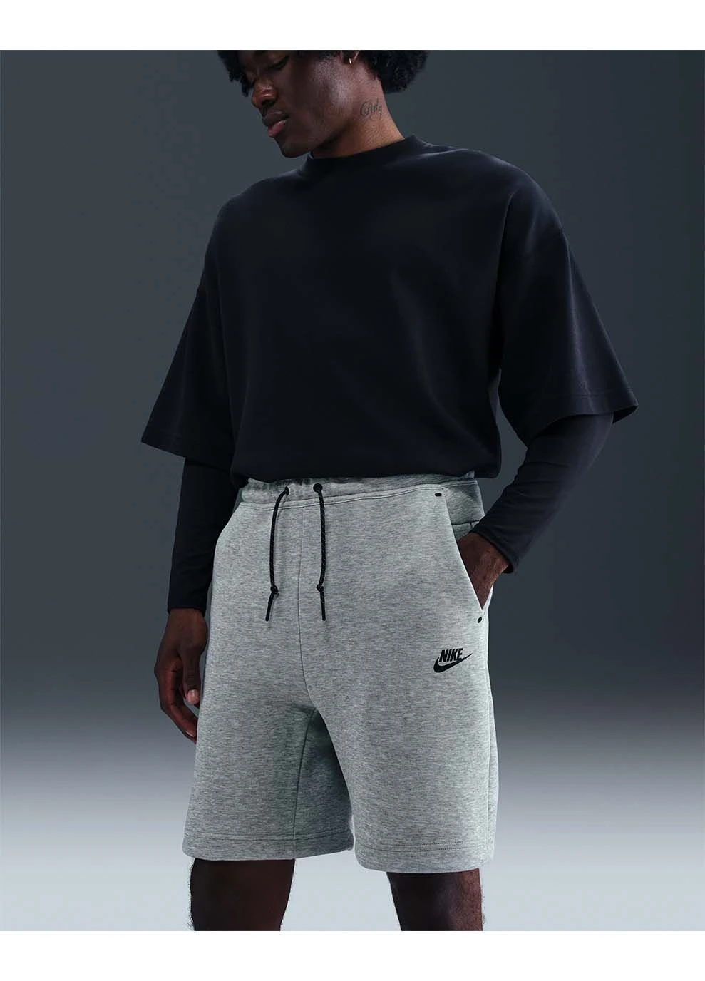 Мужские Шорты TECH FLC SHORT Серый Nike (395623255)