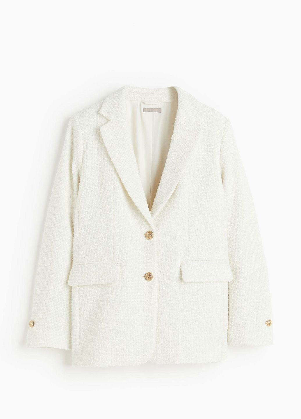 Белый женский жакет H&M однотонный - демисезонный