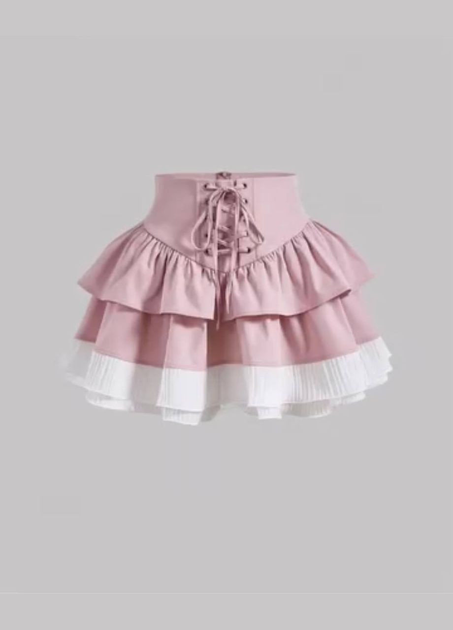 Розовая повседневная, кэжуал, коктейльный, вечерний женская юбка No Brand