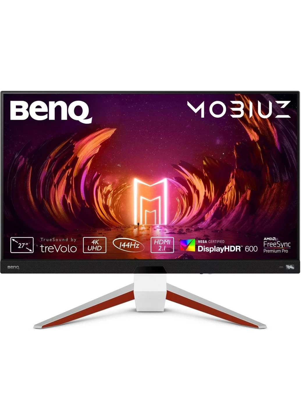 TFT 27" EX2710U, 4K UHD, IPS, 144Hz, 1 мс, 2хHDMI, DP, USB-hub, HAS, колонки, белый BenQ (389484257)