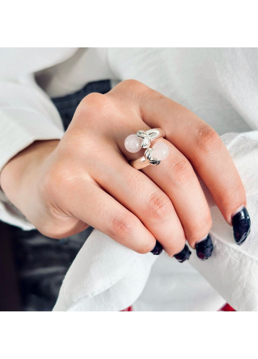 Серебряное кольцо с натуральным розовым кварцем – символ нежности, любви и женской энергии 💗💍 Family Jewelry House (356567845)